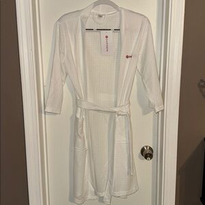 NWT Pure Barre White Bath Robe